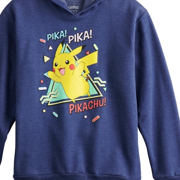 Boys Pokémon Pikachu 80's
Triangles Fleece Hoodie
Navy Heather - Picture 2 of 2